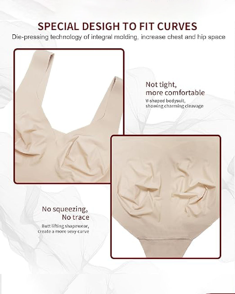 Shapshe® Seamless Ice Silk Tummy Control Bodysuit Bodyshaper