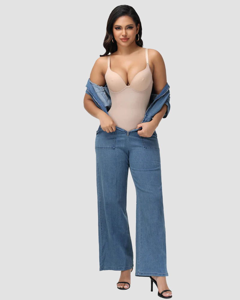 Shapshe® Sexy Nipple Bra Tummy Control Shapwear Bodysuit