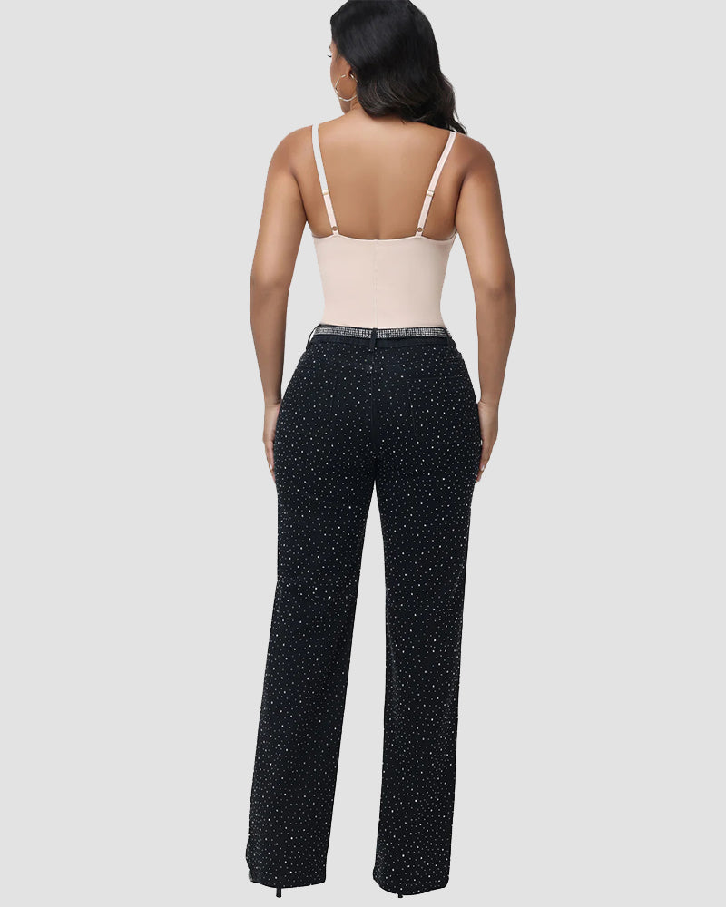 Shapshe® Built In Bra Tummy Tuck Thong Shapewear Bodysuit