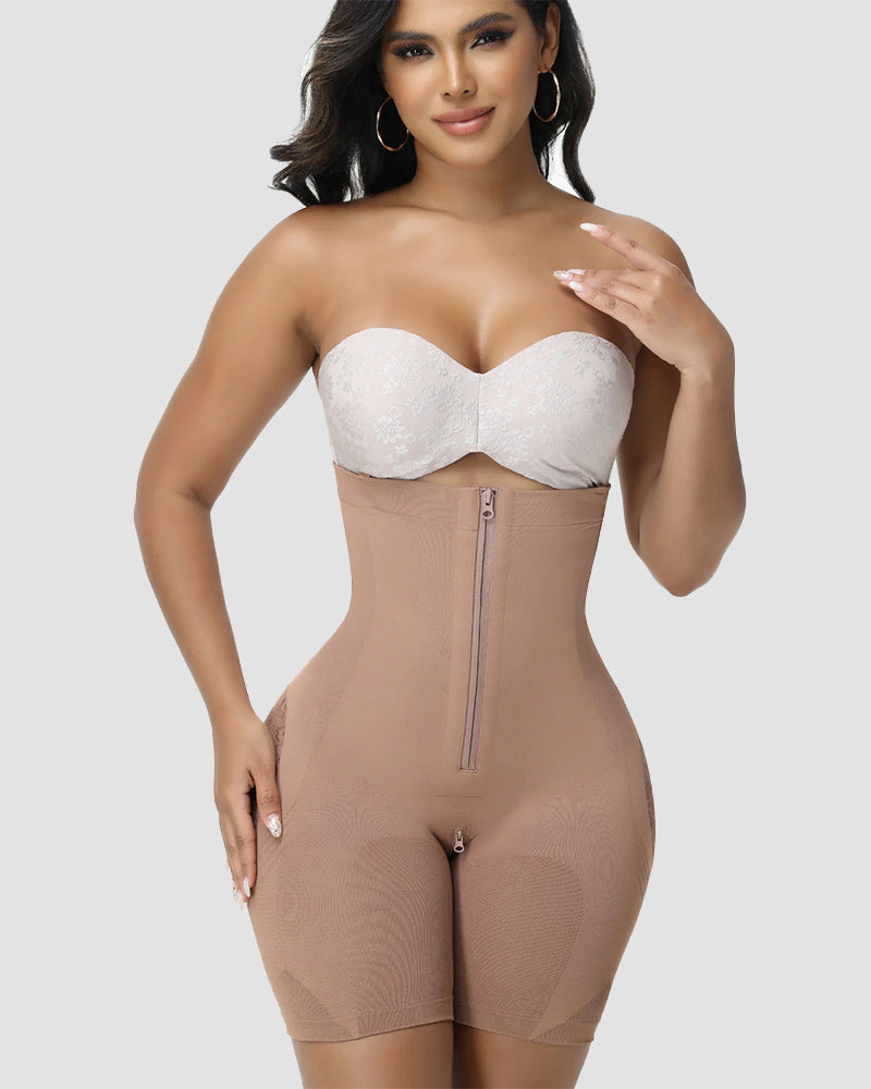Shapshe® Lace Accent Faja Open Bust Body Shaper