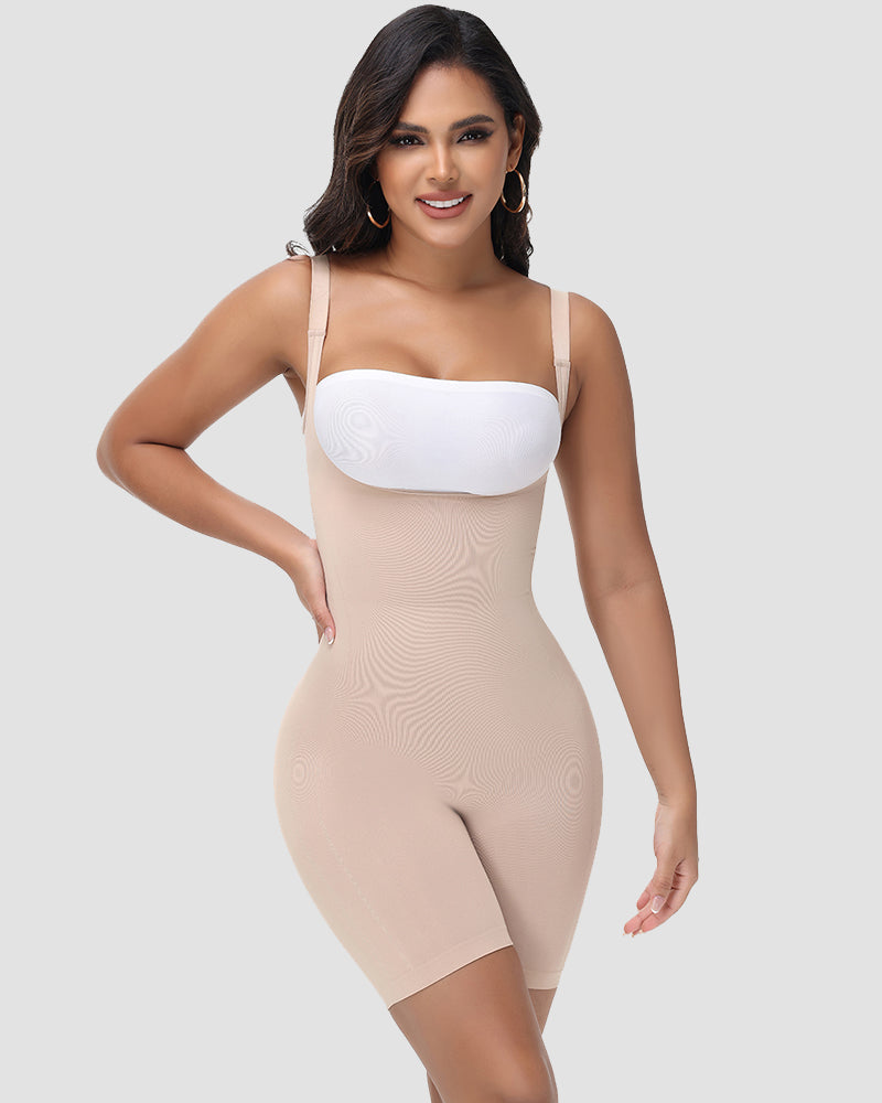 Shapshe® Seamless Open Bust Bodysuit Tummy Control Body Shaper