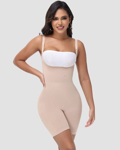 Shapshe® Seamless Open Bust Bodysuit Tummy Control Body Shaper