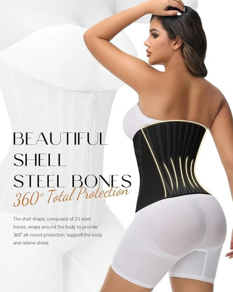 Shapshe® High Compression Curved Boned Waist Trainer
