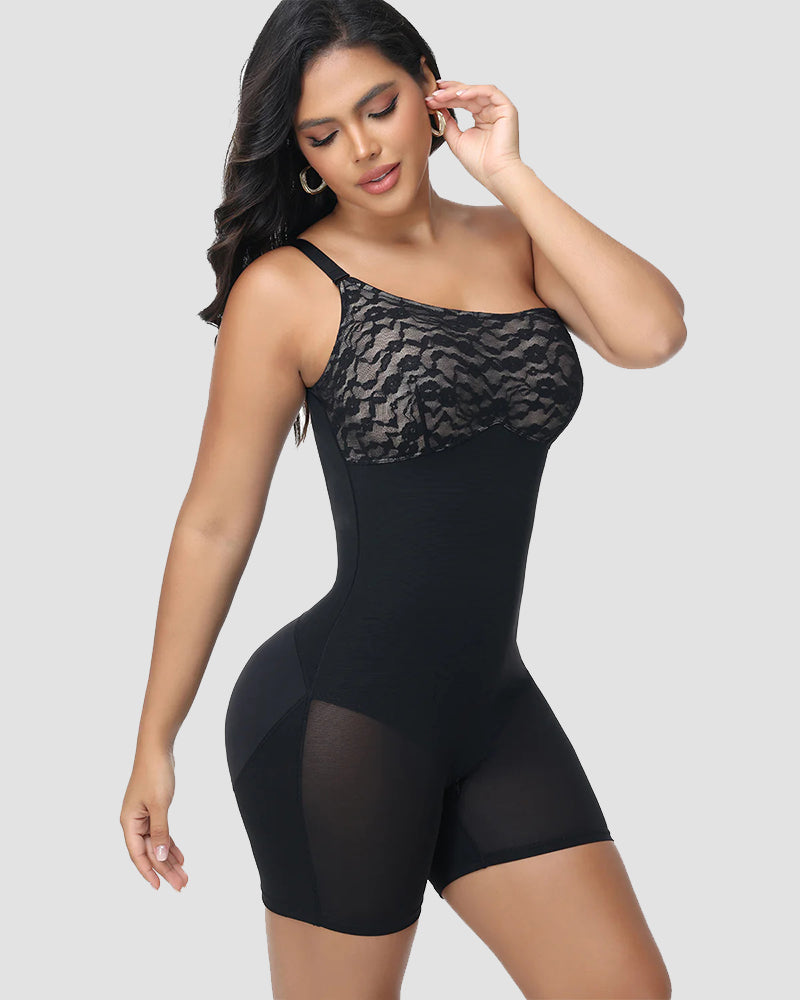 Shapshe® Lace Patchwork Shapewear With Movable Straps