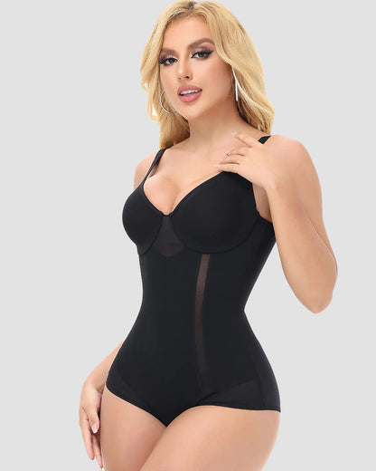 Shapshe® Mesh Built In Bra Tummy Control Bodysuit