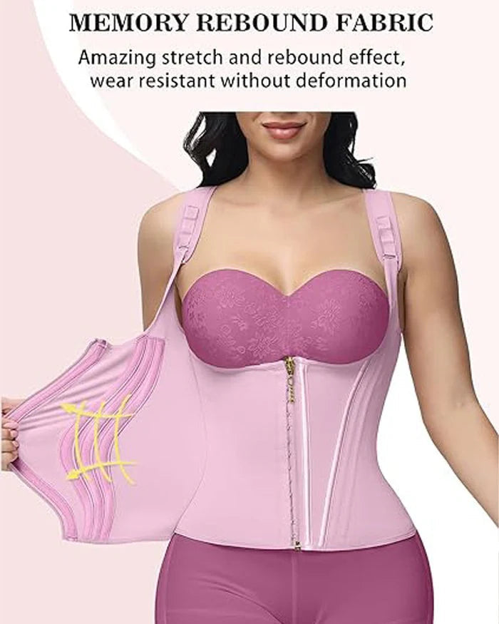 Shapshe® Open Bust Steel Bones Tummy Control Waist Trainer Vest