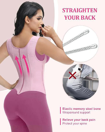 Shapshe® Open Bust Steel Bones Tummy Control Waist Trainer Vest