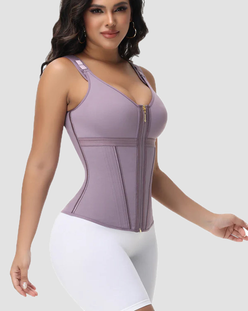Shapshe® Boned Latex Waist Trainer Vest with Built-in Bra