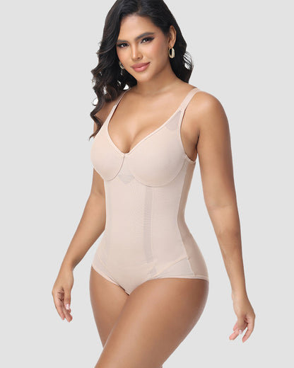 Shapshe® Mesh Built In Bra Tummy Control Bodysuit