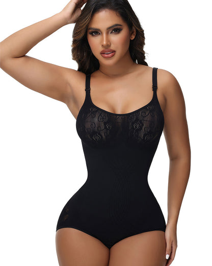 Shapshe® Seamless Jacquard Bodysuit Tummy Control Shapewear