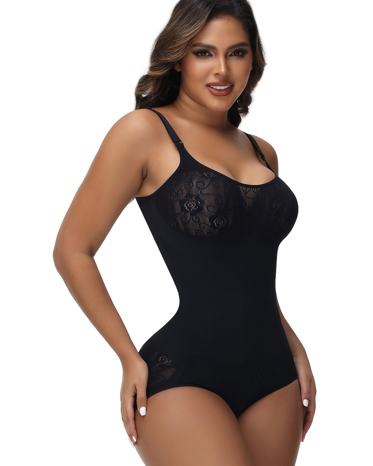 Shapshe® Seamless Jacquard Bodysuit Tummy Control Shapewear