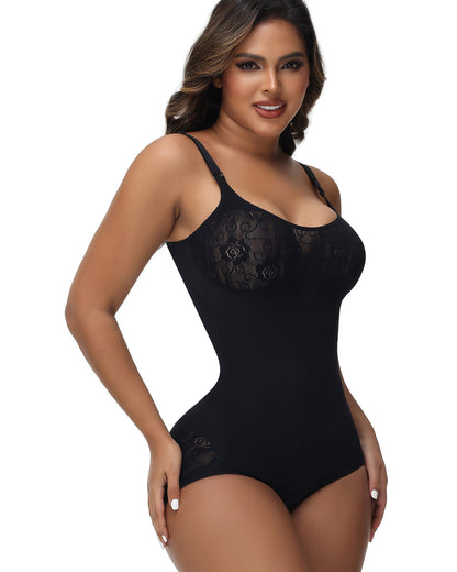 Shapshe® Seamless Jacquard Bodysuit Tummy Control Shapewear