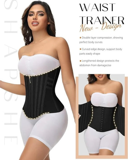 Shapshe® High Compression Curved Boned Waist Trainer