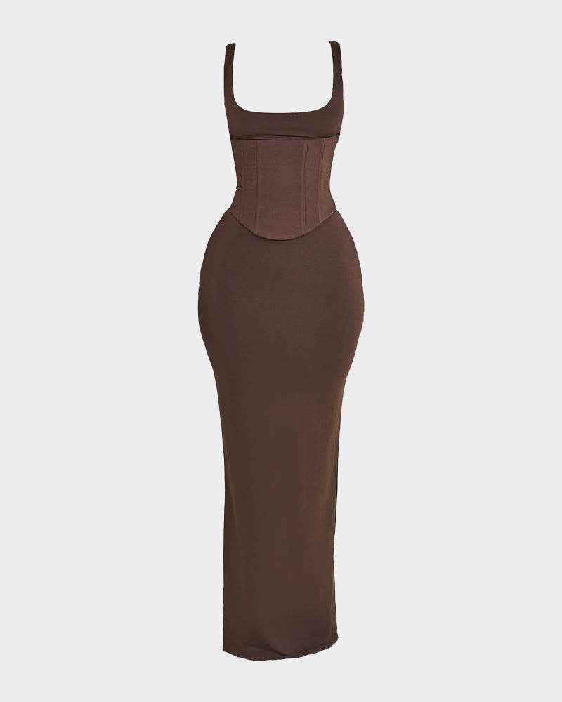 Hourglass Figure Body Shaper The Corset Maxi Dress Two-Piece Set