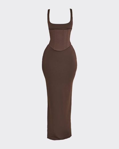 Hourglass Figure Body Shaper The Corset Maxi Dress Two-Piece Set