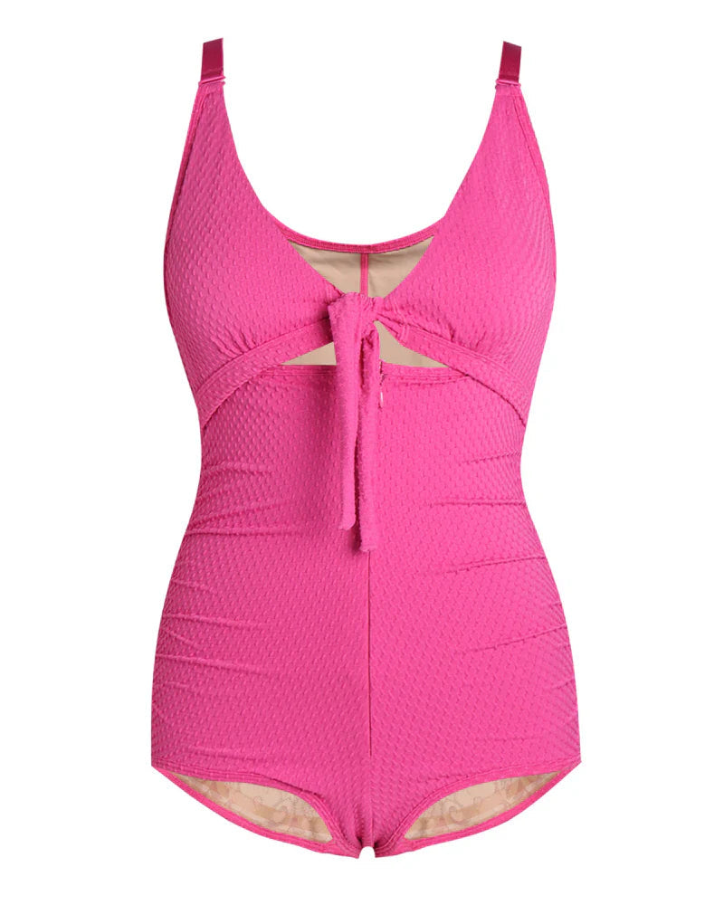 Shapshe® Tummy Control Swimsuit Cutout Tie Front Bathing Suit
