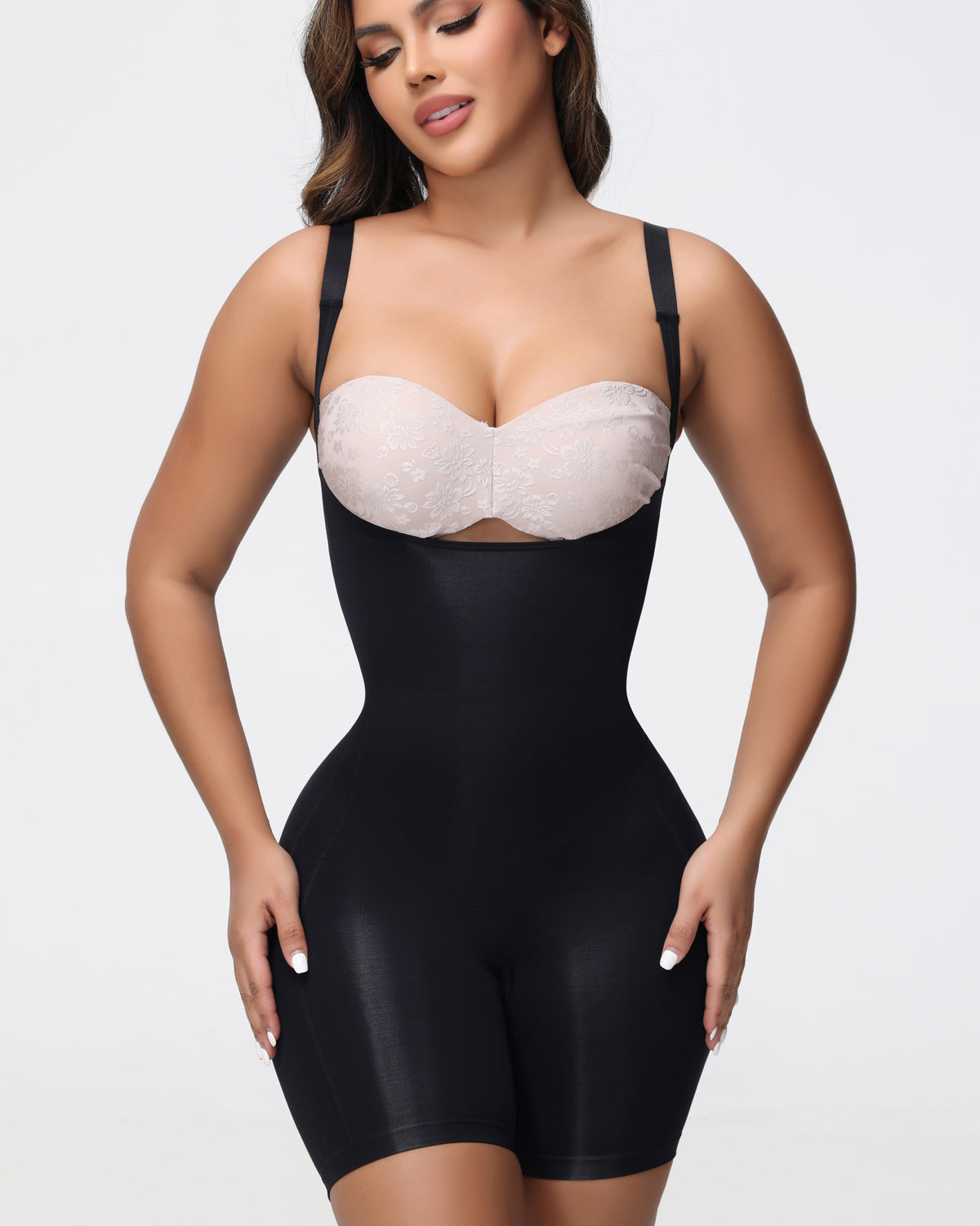 Shapshe® Seamless Open Bust Bodysuit Tummy Control Body Shaper