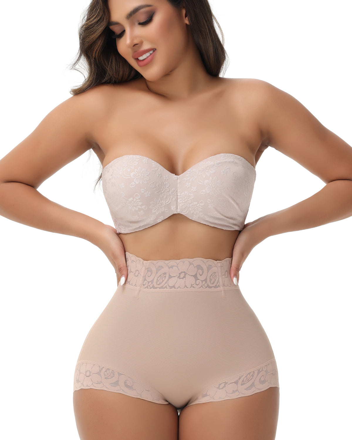 Shapshe® Mid-Rise Butt Lift Lace Shapewear Brief