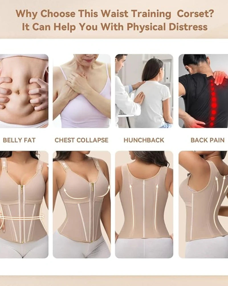 Shapshe® Fajas Colombianas Waist Trainer with Built-in Bra