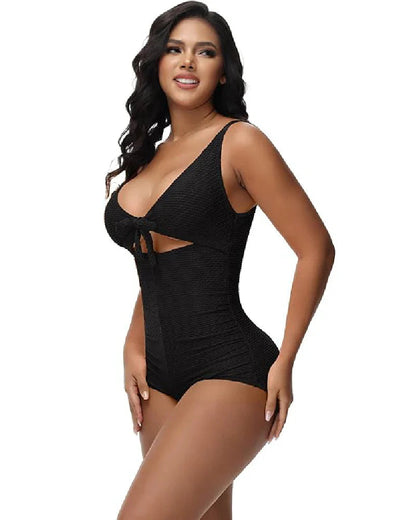 Shapshe® Tummy Control Swimsuit Cutout Tie Front Bathing Suit