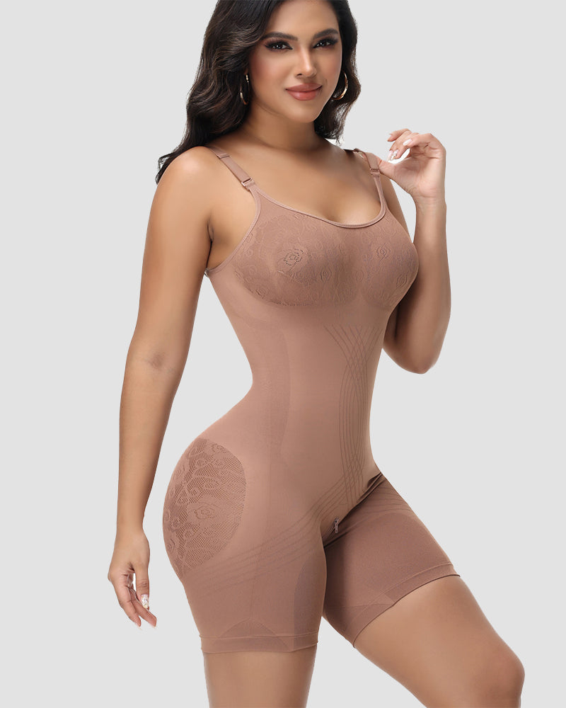 Shapshe® Seamless Rose Jacquard Shapewear Bodysuit