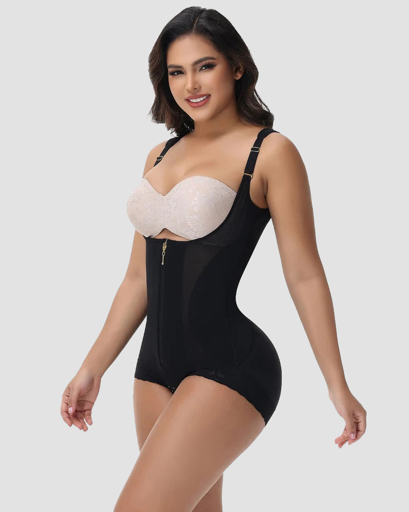 Shapshe® Mesh Splicing Firm Tummy Control Shapewear Bodysuit