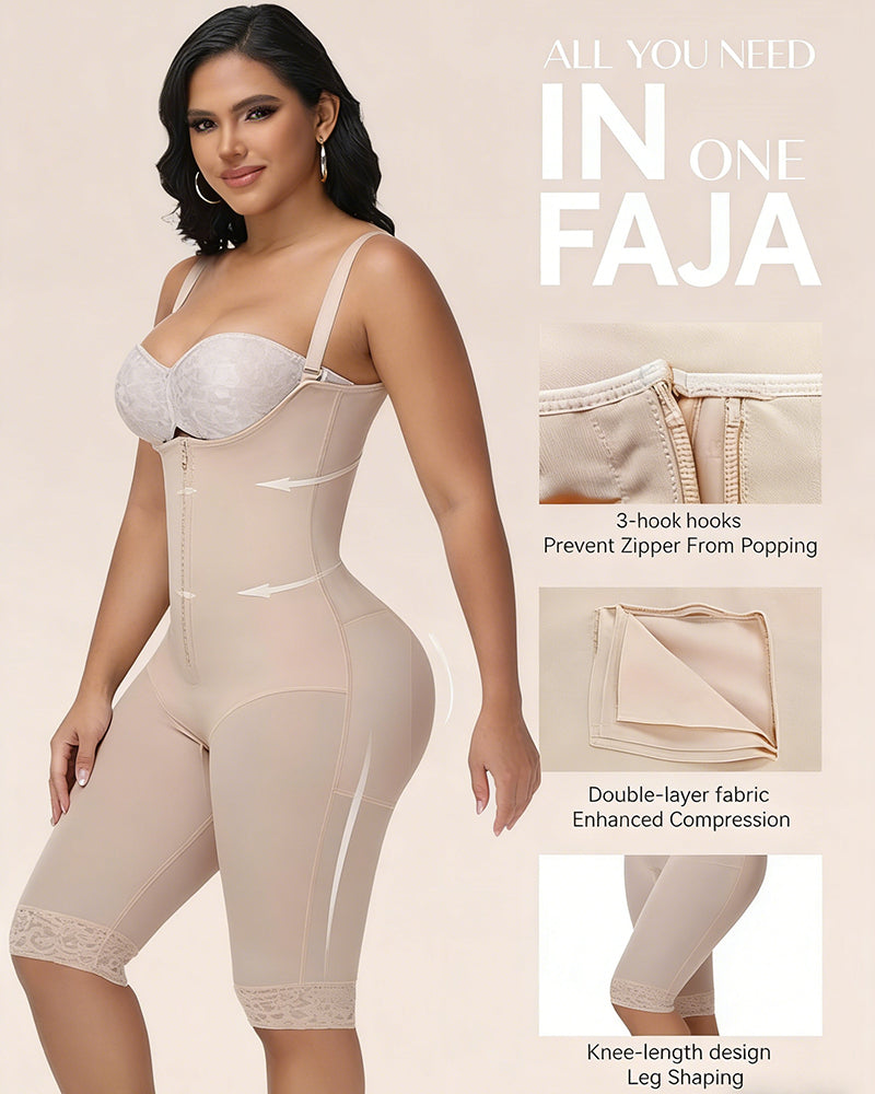 Shapshe® Invisible Zipper Full-Body Compression Faja Bodysuit