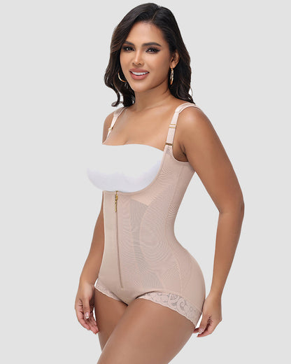 Shapshe® Mesh Splicing Firm Tummy Control Shapewear Bodysuit