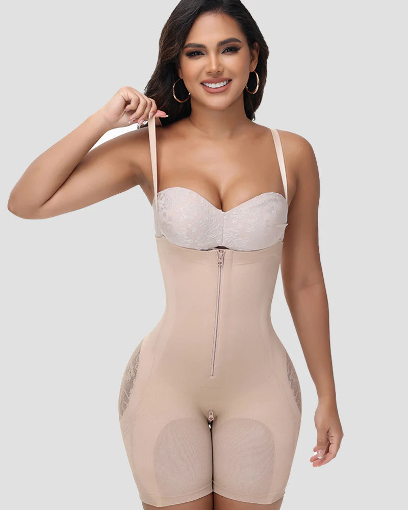 Shapshe® Lace Accent Faja Open Bust Body Shaper