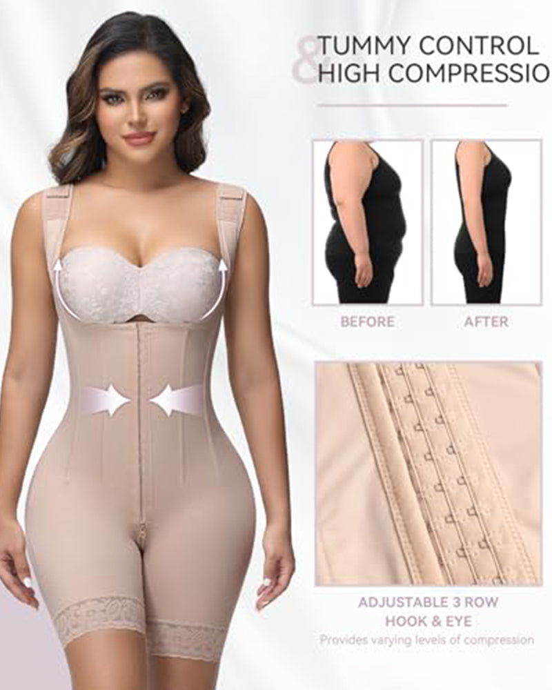 Shapshe® Steel Bone High Compression Open Bust Shapewear Bodysuit