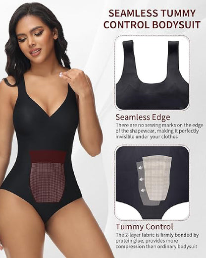 Shapshe® Seamless Ice Silk Tummy Control Bodysuit Bodyshaper