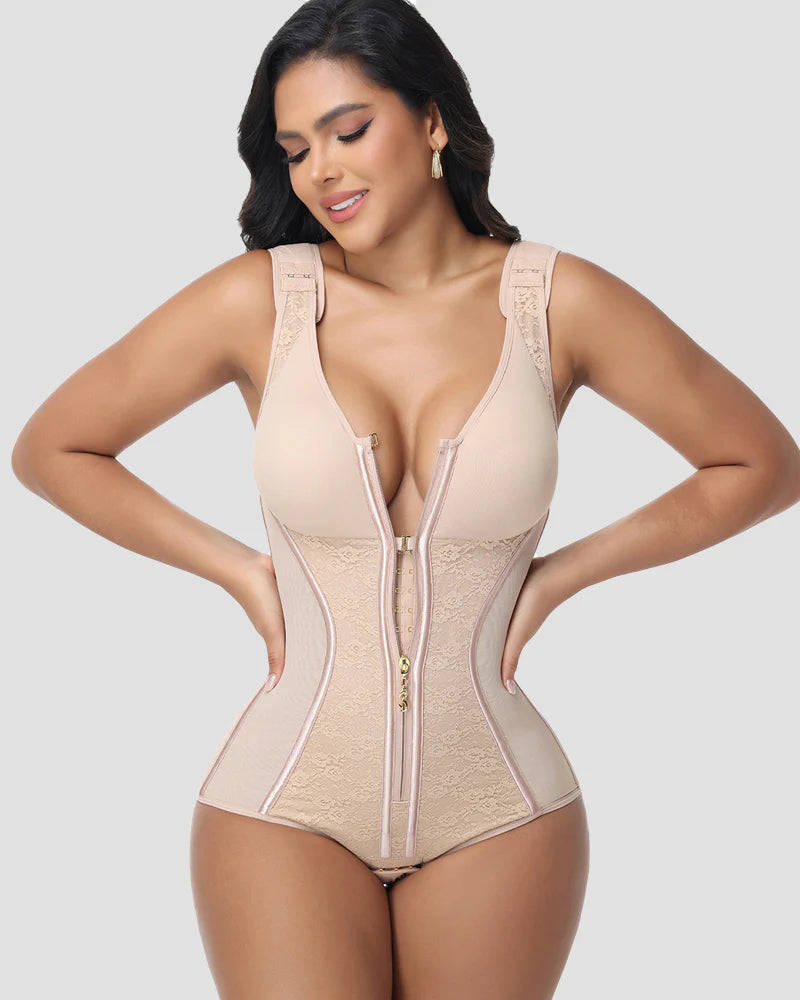 Shapshe® Fajas Colombianas Lace Patchwork Body Shaper
