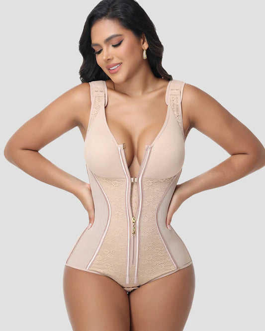 Shapshe® Fajas Colombianas Lace Patchwork Body Shaper