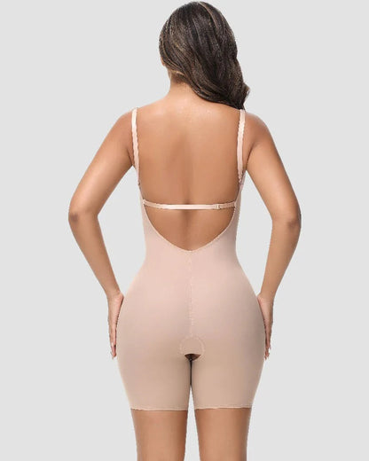 Shapshe® U Plunge Tummy Control Bodysuit with Built-In Bra