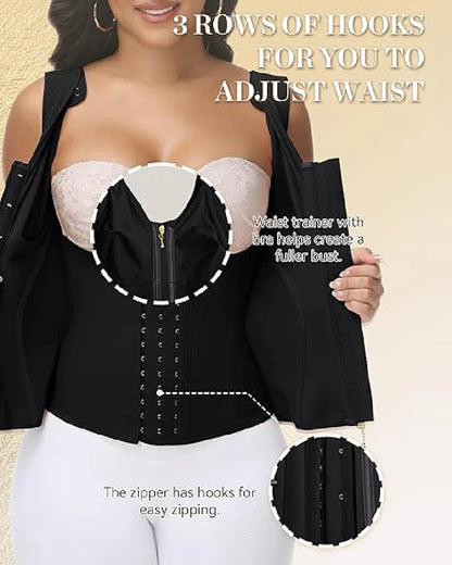 Shapshe® Tummy Control Hourglass Waist Trainer with Built-in Bra