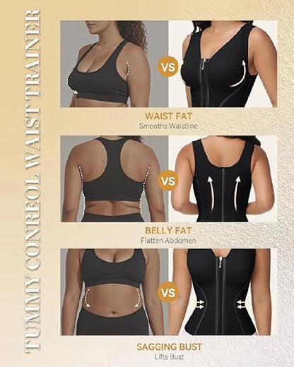 Shapshe® Tummy Control Hourglass Waist Trainer with Built-in Bra