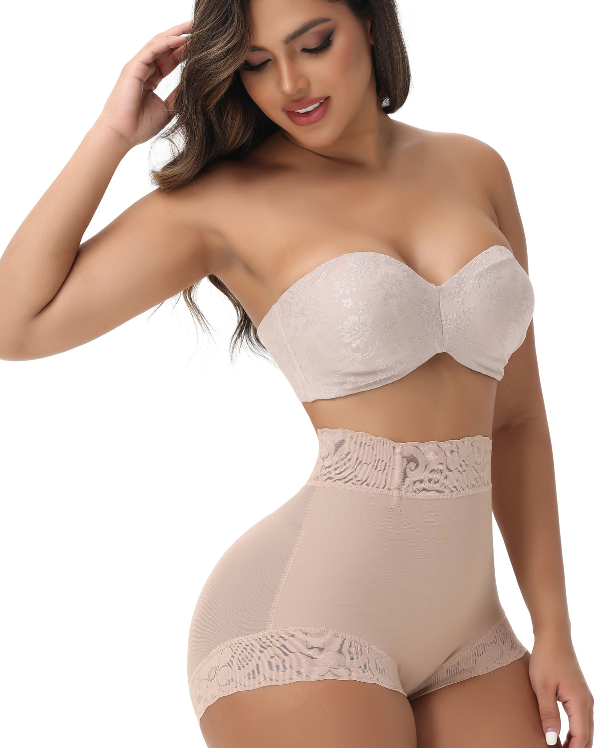 Shapshe® Mid-Rise Butt Lift Lace Shapewear Brief