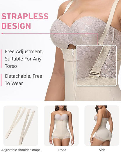 Shapshe® Faja Shaper Tummy Control Shapewear Bodysuit