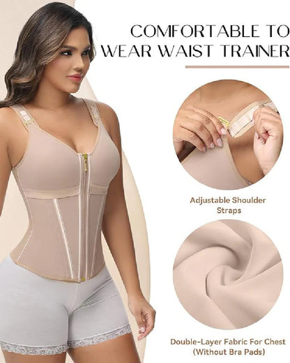 Shapshe® Fajas Colombianas Waist Trainer with Built-in Bra