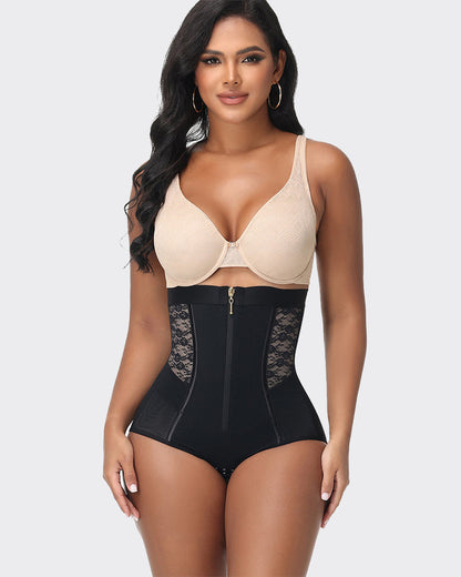 High Waist Butt Lifter Tummy Control Shapewear Zipper Hooked  Panty