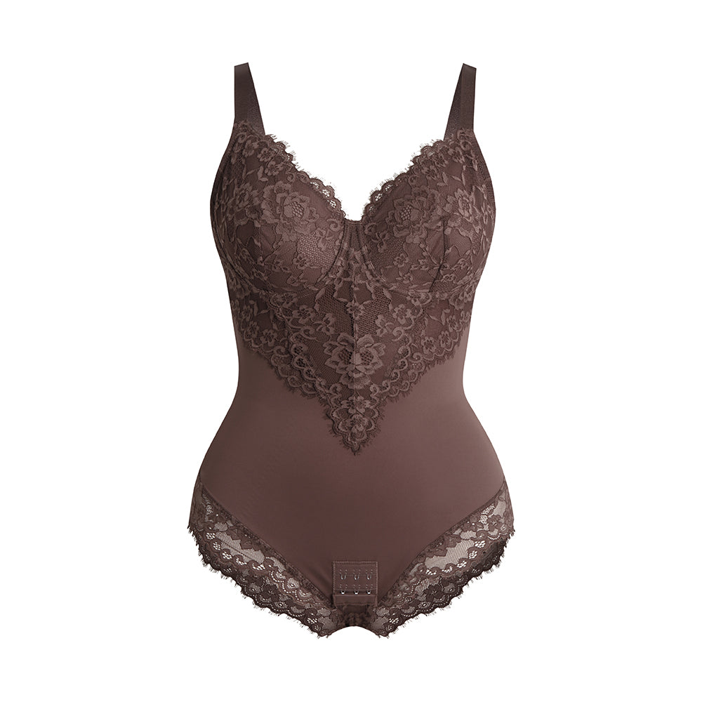 Shapshe® Sexy Lace Floral Butt Lifter Shapewear Bodysuit