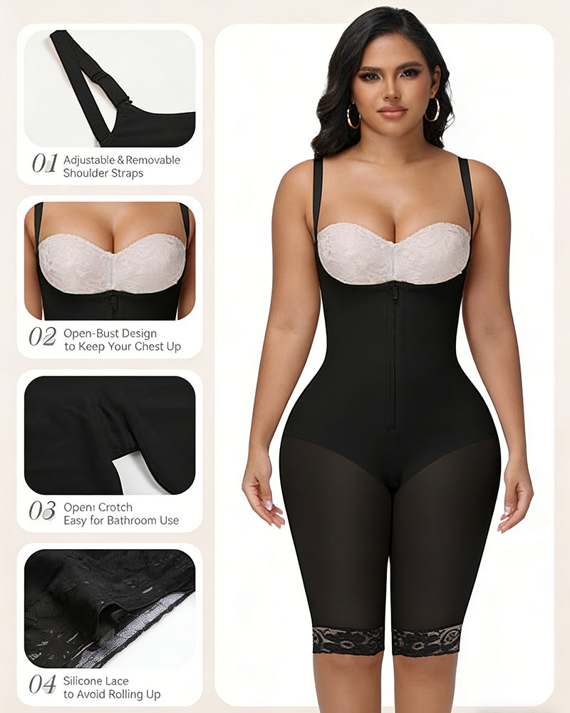 Shapshe® Invisible Zipper Full-Body Compression Faja Bodysuit