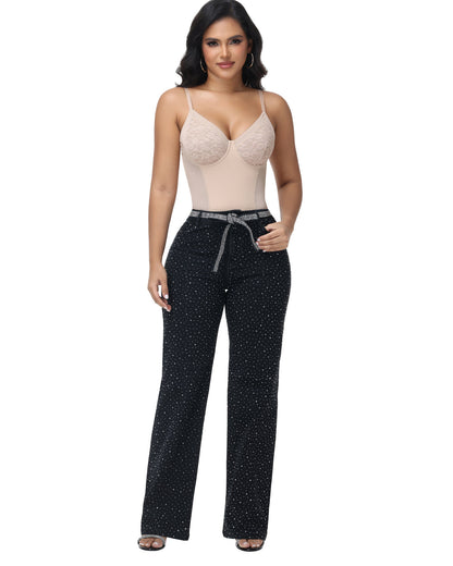 Shapshe® Lace Cup Tummy Control Thong Shapewear Bodysuit