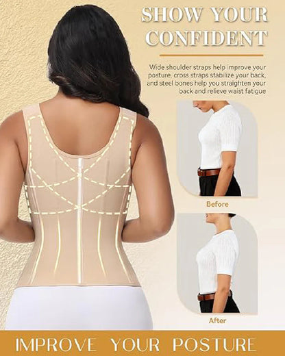 Shapshe® Tummy Control Hourglass Waist Trainer with Built-in Bra