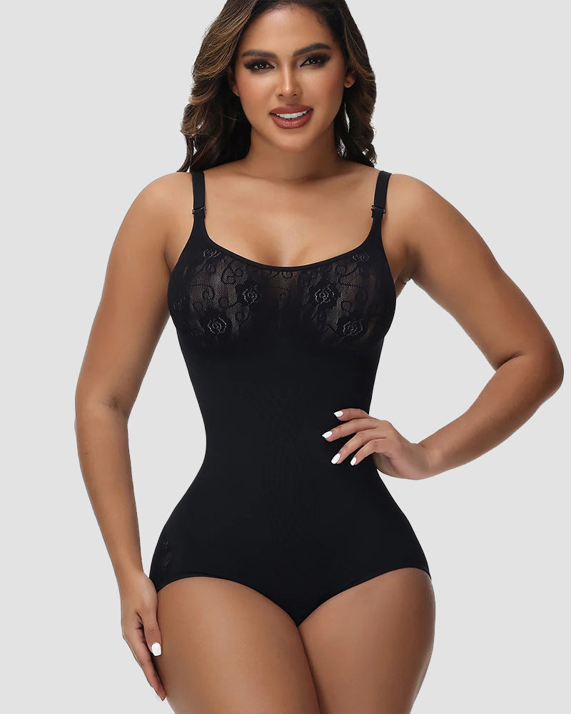 Shapshe® Seamless Jacquard Bodysuit Tummy Control Shapewear