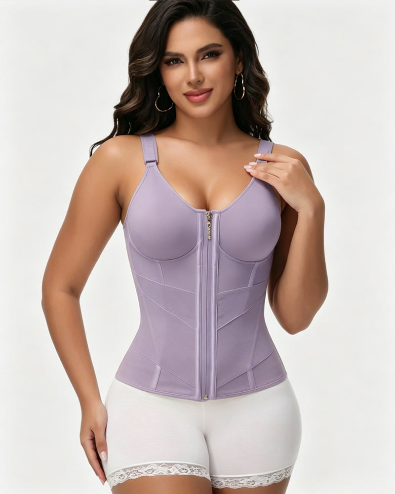 Waist Trainer for Women Corset Faja Body Shaper Vest with Built-in Bra