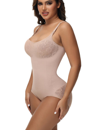 Shapshe® Seamless Jacquard Bodysuit Tummy Control Shapewear