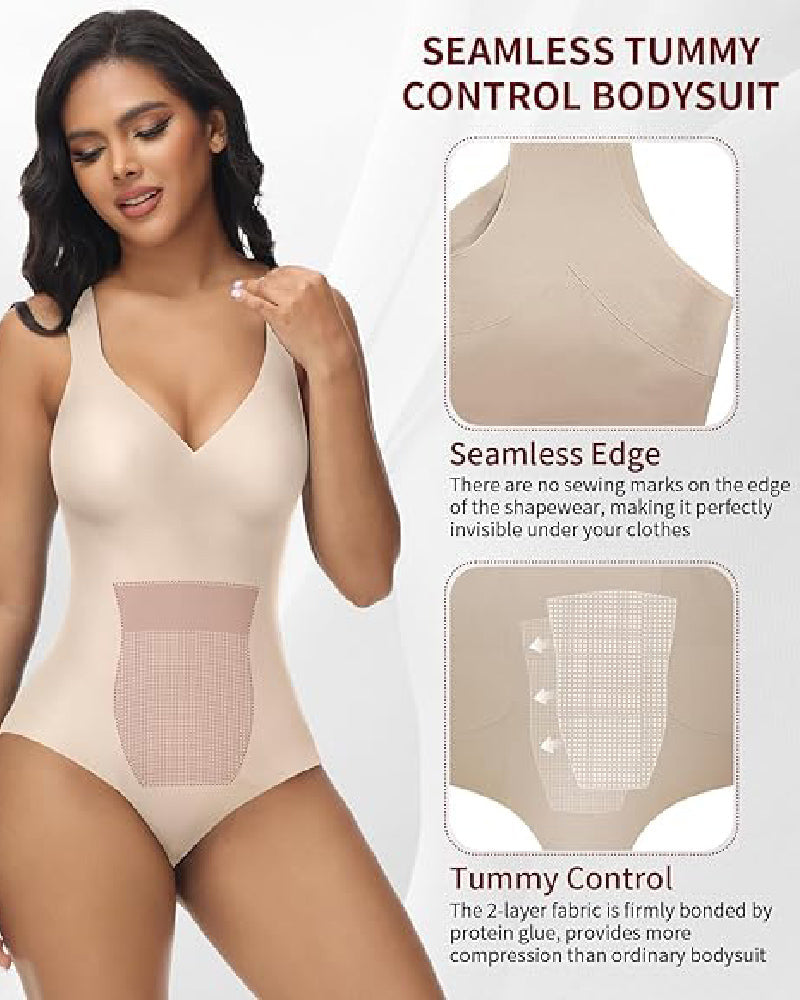 Shapshe® Seamless Ice Silk Tummy Control Bodysuit Bodyshaper