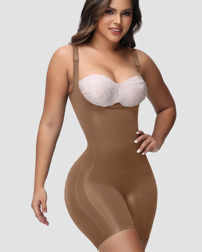 Shapshe® Seamless Open Bust Bodysuit Tummy Control Body Shaper