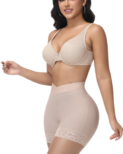Shapshe® High Waisted Cross Design Butt Lifter Shaping Shorts